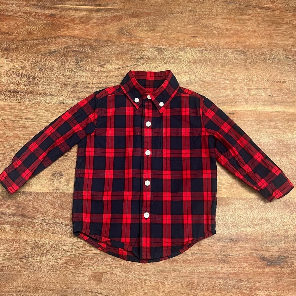 Janie and Jack plaid button up shirt size‎ 6-12 months